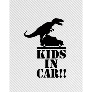 【小韻車材】恐龍 kids in car 貼紙 車貼