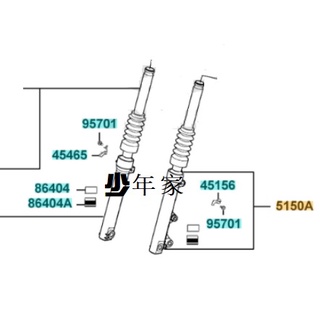《少年家》KYMCO 光陽 原廠 LKC6 VJR-110 前避震器