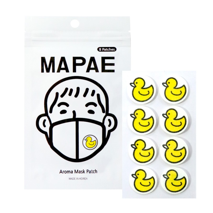 【韓國MAPAE鴨鴨口罩香氛貼 8入】口罩專用 可愛小黃鴨 韓星同款 簡單使用 薄荷香氛