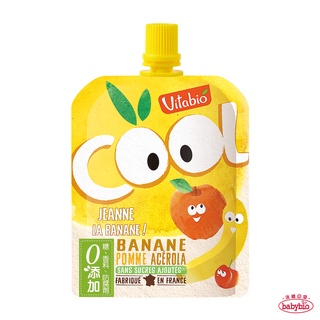 法國Vitabio 生機優鮮果-蘋果香蕉12m+ 90g Babybio官方直營店