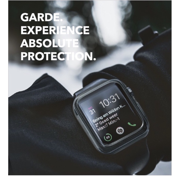 UNIQ Garde Apple Watch 全包覆輕薄透明防撞保護框 蘋果手錶保護殼 防摔邊框殼 防震防摔手錶殼