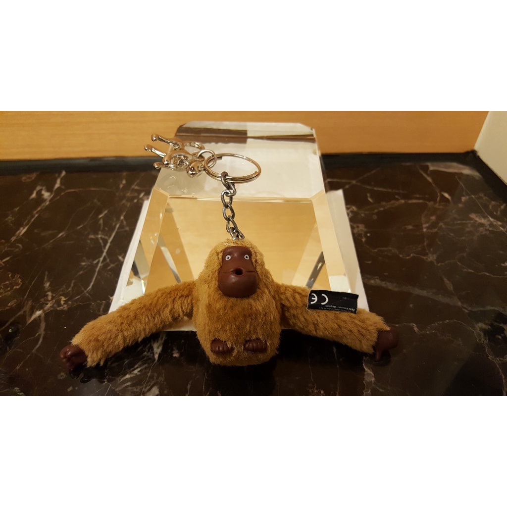 Kipling 毛絨猩猩猴子+金屬猩猩猴子鑰匙圈/吊飾 (駝色全新)