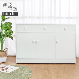【Birdie南亞塑鋼】4.2尺三抽三開門防水電器櫃下座/碗盤收納餐櫃 (KC02264121)