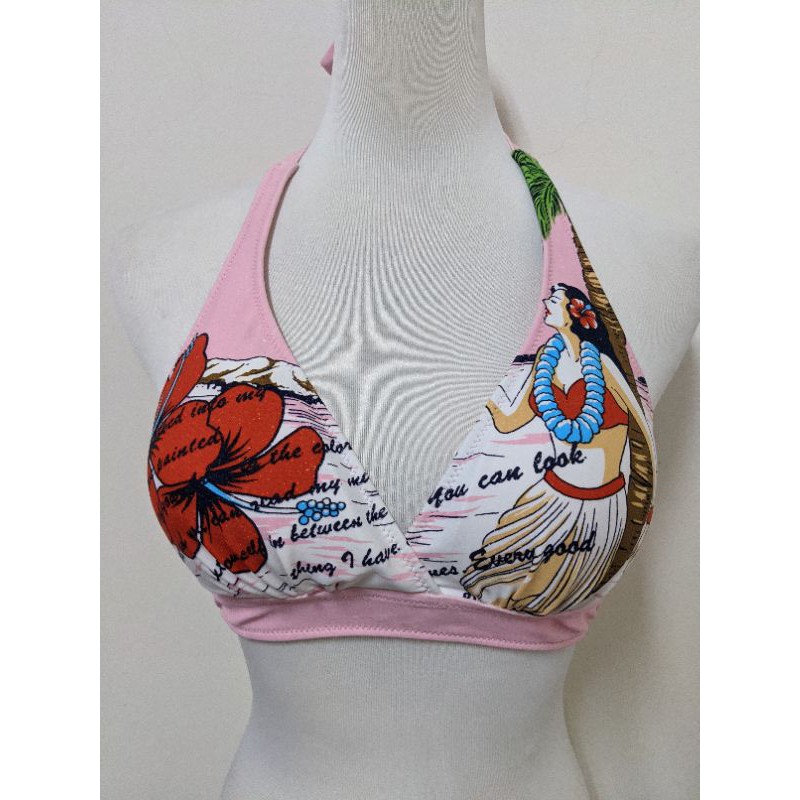 小資救星♥️夏威夷網美女用比基尼/貼身衣物 L 仙女 女神 胸罩 奶罩 熱帶風情 非原味女性內衣褲 汰換 收藏