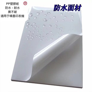 噴墨列印貼紙 防水噴墨貼紙 塑膠貼紙 白色亮面貼紙 冷凍貼紙