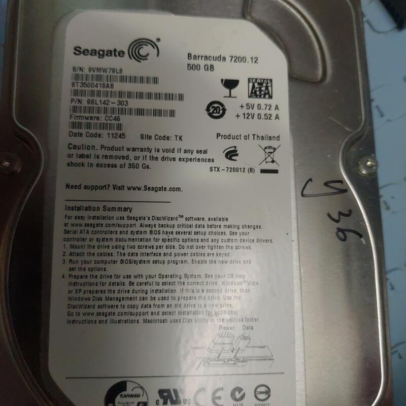 【保留】Seagate 希捷 500g 500gb 3.5 3.5"硬碟，讓你輕鬆組nas備份碟