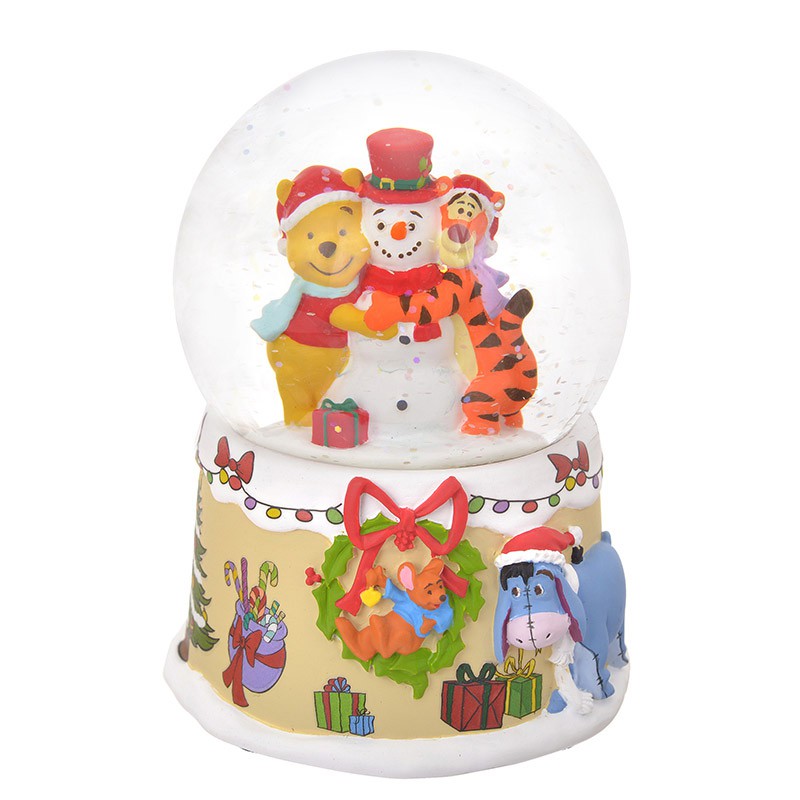 【預購】Disney 日本迪士尼代購 小熊維尼家族 聖誕水晶球 跳跳虎  雪人 玻璃球