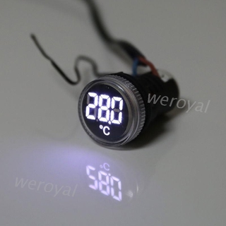 22毫米AC 50-380V溫度計指示燈LED數碼顯示溫度測量感應測距-20-119℃