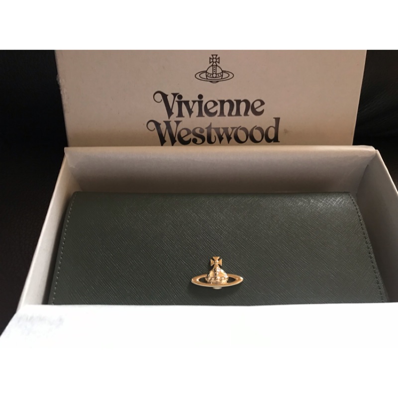 Vivienne Westwood 防刮綠色長夾