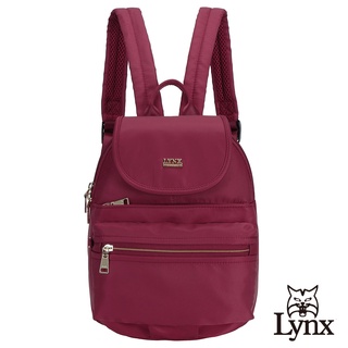 【Lynx】美國山貓輕量尼龍布包多隔層機能後背包 手提/雙肩/翻蓋 紅色 LY39-3864-75