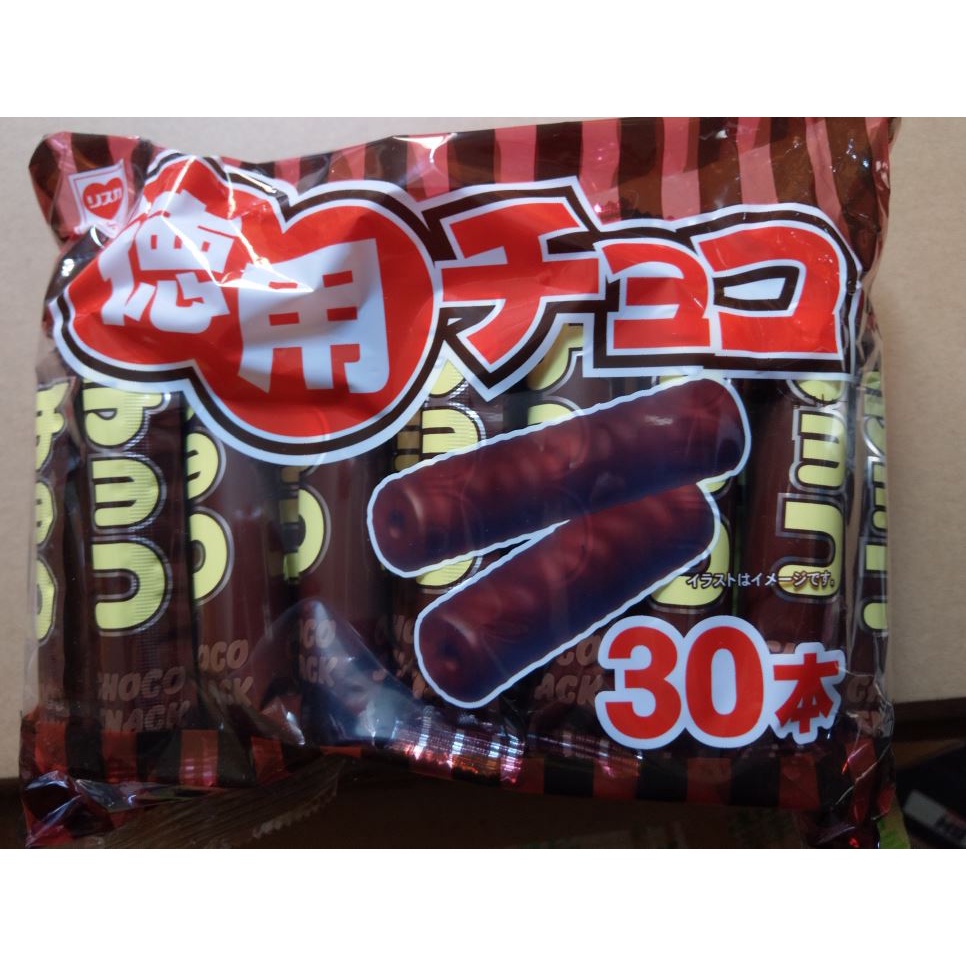 日本 RISKA 德用 濃郁巧克力棒 30入 巧克力棒 玉米棒
