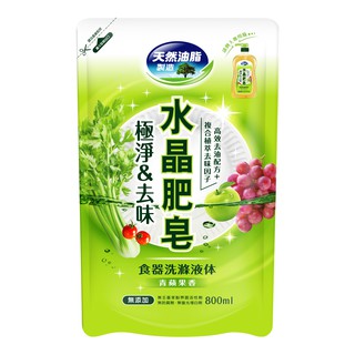 《南僑》水晶肥皂食器洗補充包(青蘋果香) (800g/包)