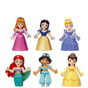 YUJIN DISNEY 迪士尼 公主 積木人 KUBRICK BOX FIGURE 小美人魚 茉莉 白雪 貝兒 睡美人