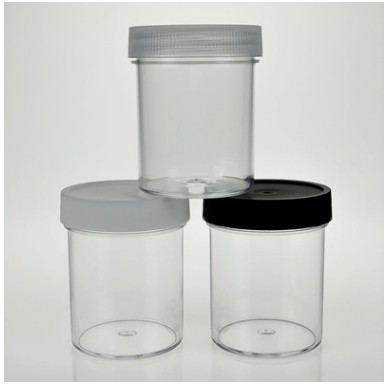 【MiniShop 現貨 免運！】史萊姆 空盒 120ml白蓋廣口瓶 螺絲蓋螺旋蓋瓶 分裝瓶 PP透明塑膠盒子 (2入)