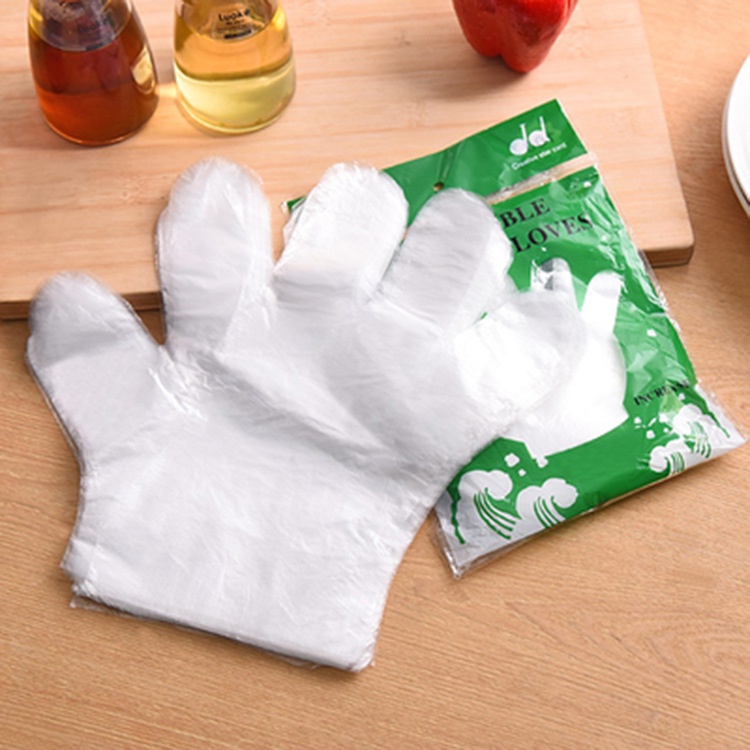 一次性塑膠手套 當日出貨 100入=50雙 手扒雞手套 拋棄式手套 衛生塑膠手套 PE材料 透明手套 免洗手套 家事手套