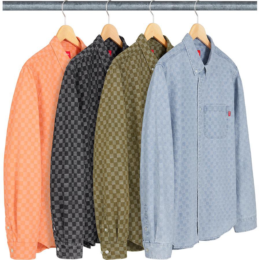 supreme checkered denim shirt