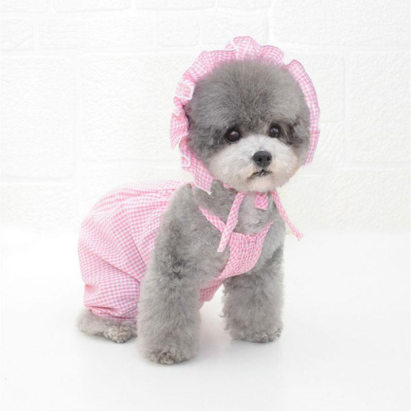 台灣出貨峻熙寵物狗狗貓咪衣服帶帽子可愛公主春夏薄款小型犬春季夏天泰蝦皮推薦 蝦皮購物