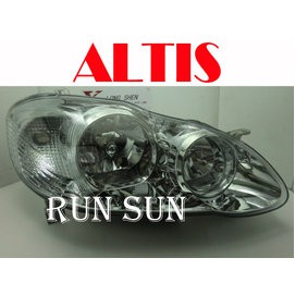 ●○RUN SUN 車燈,車材○● 全新 豐田 04 05 06 07 COROLLA  ALTIS 原廠型 大燈 一對