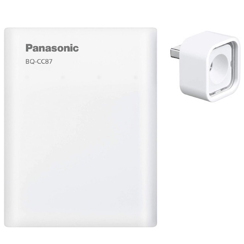 日本 Panasonic 急速充電器座 BQ-CC87 USB輸出 同時3或4號電池4顆充電iphone 手電筒