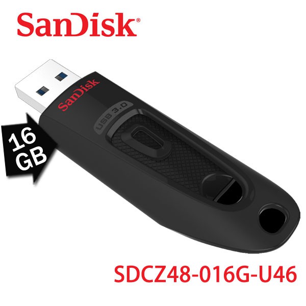 【3CTOWN】含稅公司貨 SanDisk Ultra CZ48 16G 16GB USB3.0 隨身碟