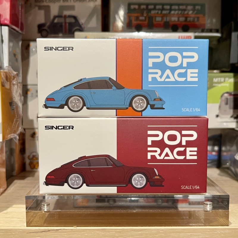 【模幻力量】現貨 POP RACE 1/64 Singer 911 (964) Red Blue/Orange