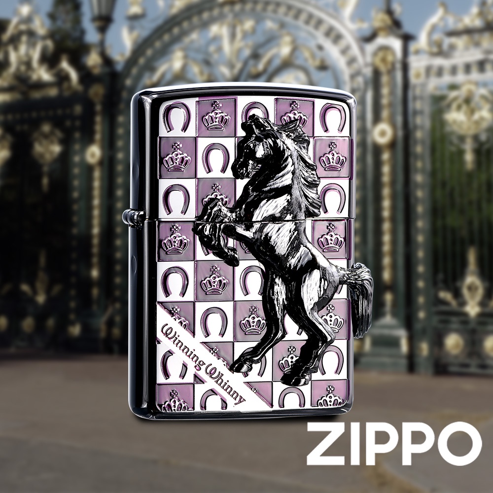 ZIPPO 尊爵皇冠鐵騎(黑銀紫)防風打火機 日本設計 官方正版 現貨 限量 禮物 送禮 終身保固 ZA-5-3F