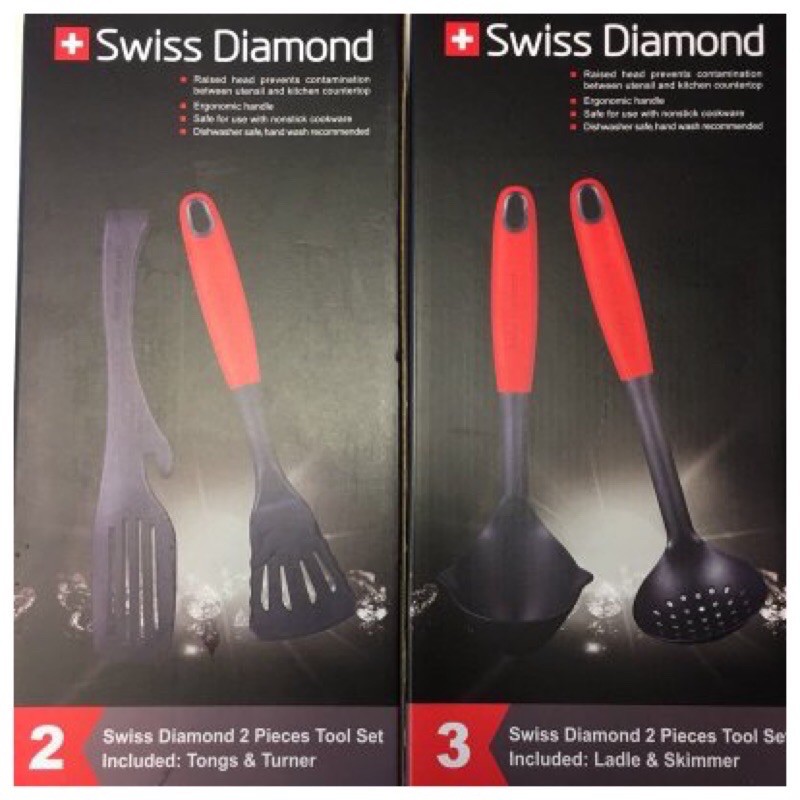 瑞士鑽石鍋 Swiss diamond 鍋鏟 夾子 漏勺 全新未使用