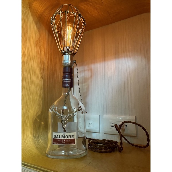 大摩12年單一純麥蘇格蘭威士忌酒瓶燈、鹿頭桌燈