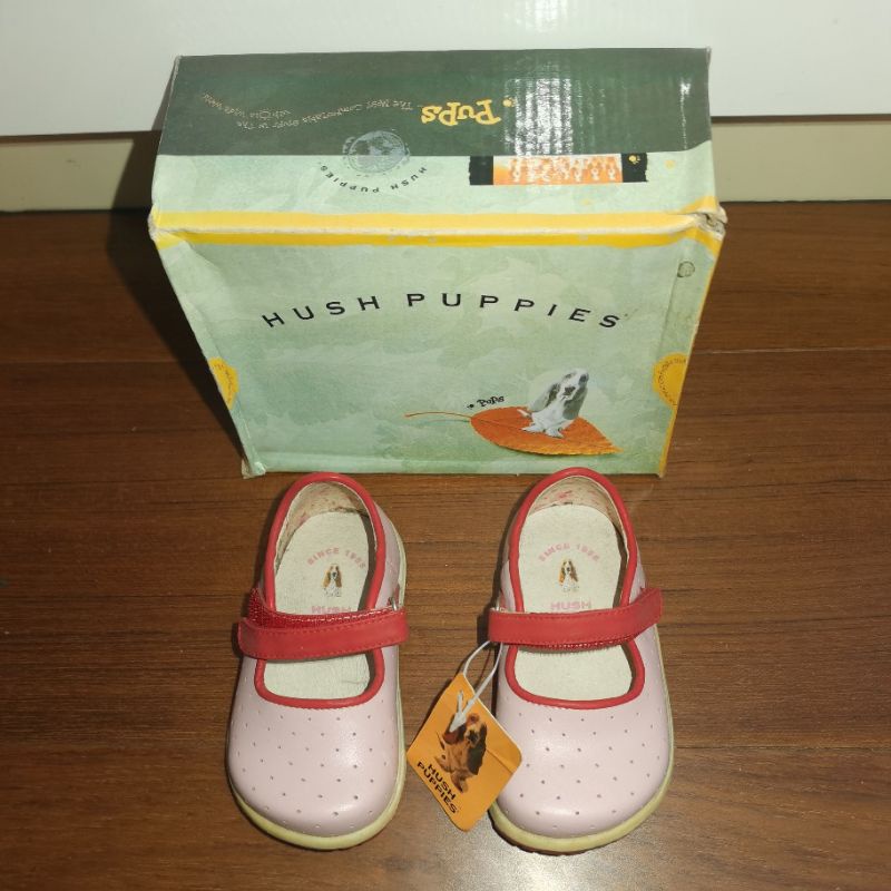 全新HUSH PUPPIES~粉色皮鞋 13.5號