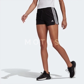 Motus | Adidas Essentials Slim 3-Stripes 三線 女 黑 短褲 GM5523