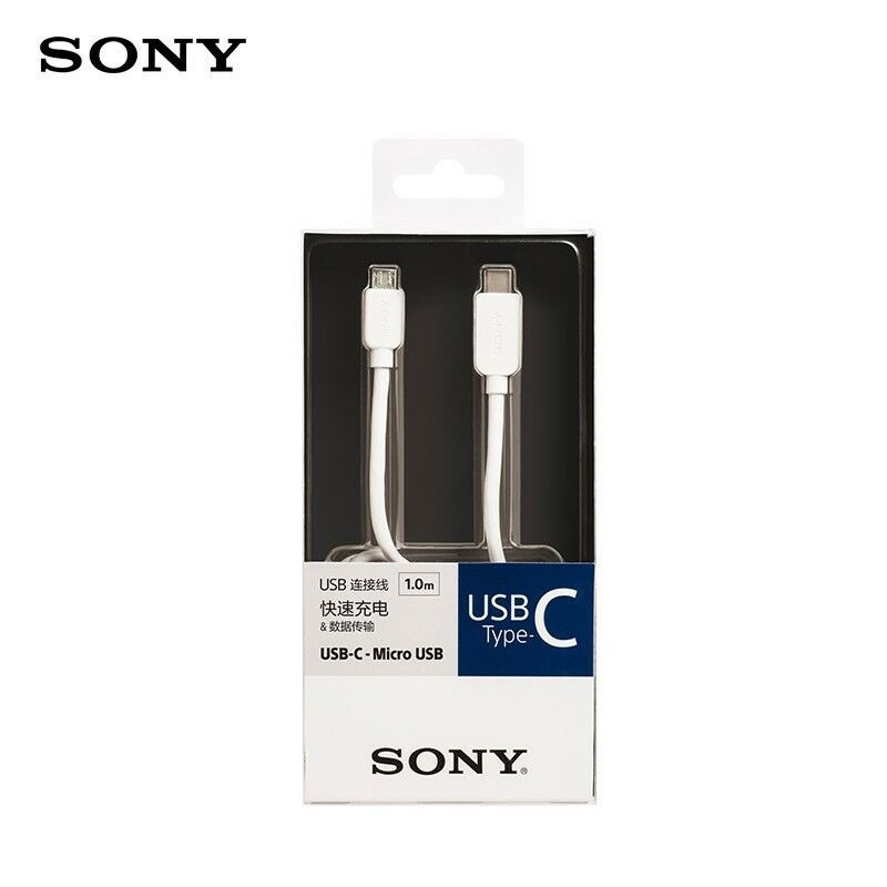 &lt;好旺角&gt;SONY TYPE-C to Micro USB 原廠傳輸充電線 CP-CB100 1M