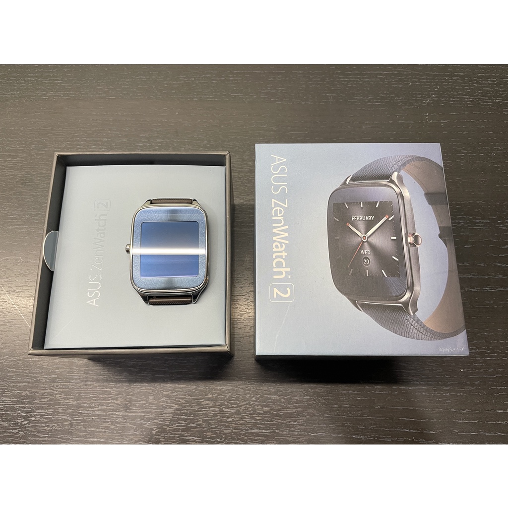 ASUS華碩ZenWatch 2 (WI501Q) Android，智慧手錶．二手9成9新．咖啡色男款．腕美上手