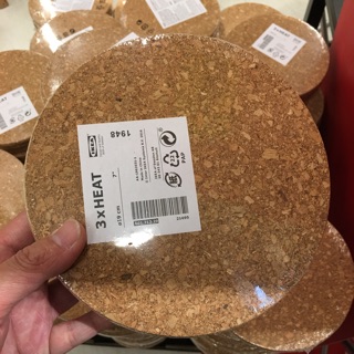 《蝦皮電子發票》超級IKEA代購熱賣商品-3件組隔熱墊19公分 軟木隔熱墊--耐高溫/廚房用具/餐桌墊/鍋墊/防燙