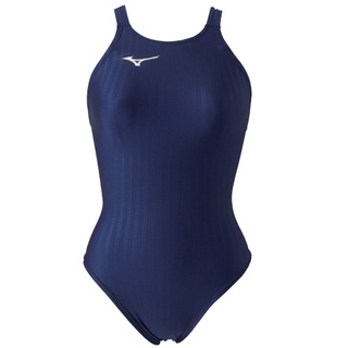 MIZUNO SWIM 過季促銷 STREAM ACE 女童連身泳衣 練習型中叉泳裝 N2MA042314 丈青