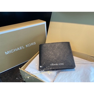 Michael kors 兩折男款皮夾 黑色 現貨 附贈盒子