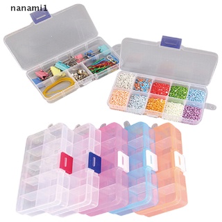 Nanami1 塑料 10 槽可調節珠寶收納盒盒工藝收納珠精品