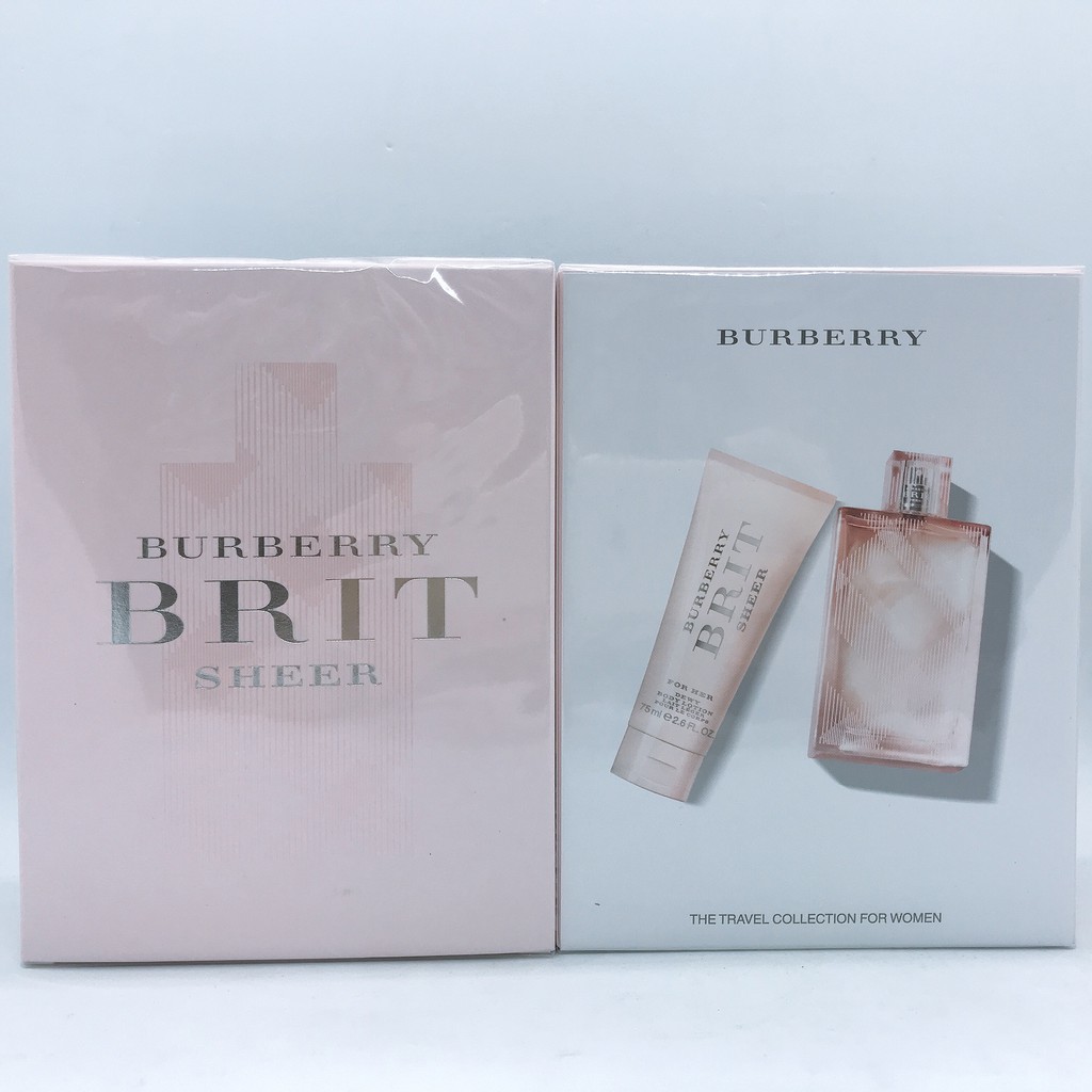 Burberry Brit Sheer 粉紅風格女性淡香水禮盒(內含淡香水100ml+身體乳75ml)