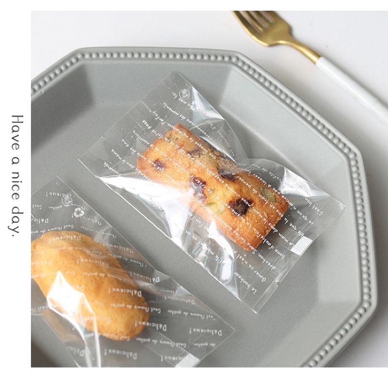 ▵甜日莊烘焙▵ 透明法文封口袋 常溫蛋糕袋 常溫點心包裝袋 馬德蓮費南雪 咕咕霍夫 磅蛋糕 餅乾糖果袋 機封袋