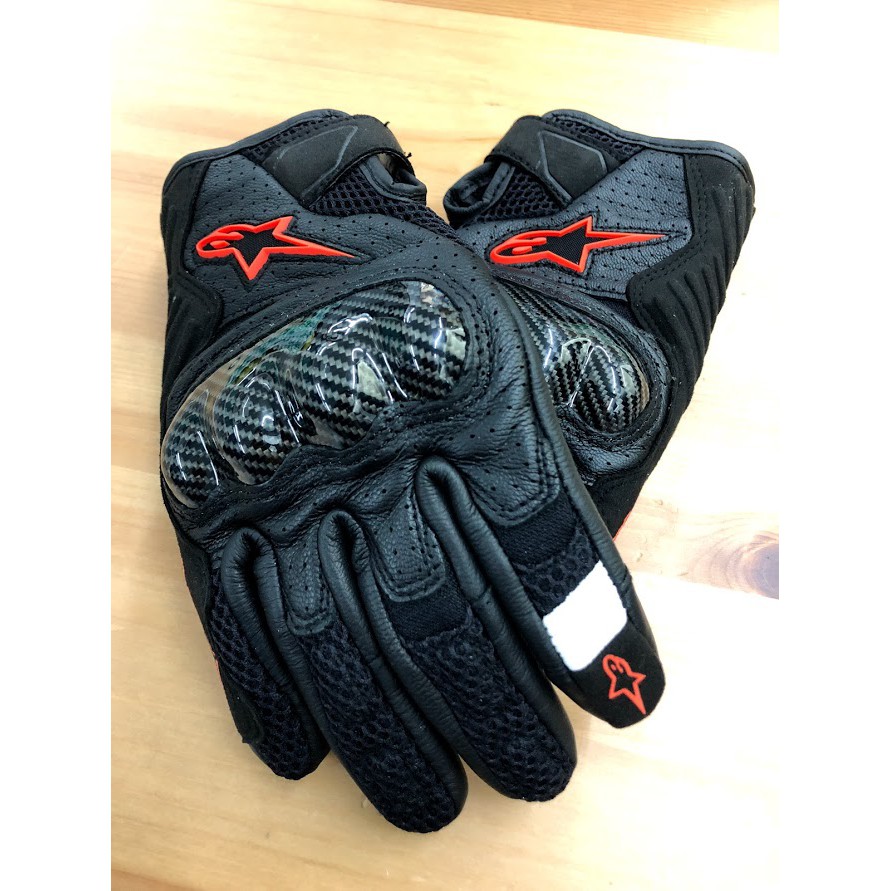 Alpinestars SMX-1 AIR V2 GLOVES 黑螢光紅 A星 夏季 手套 碳纖維 觸控 透氣 卡夢護具