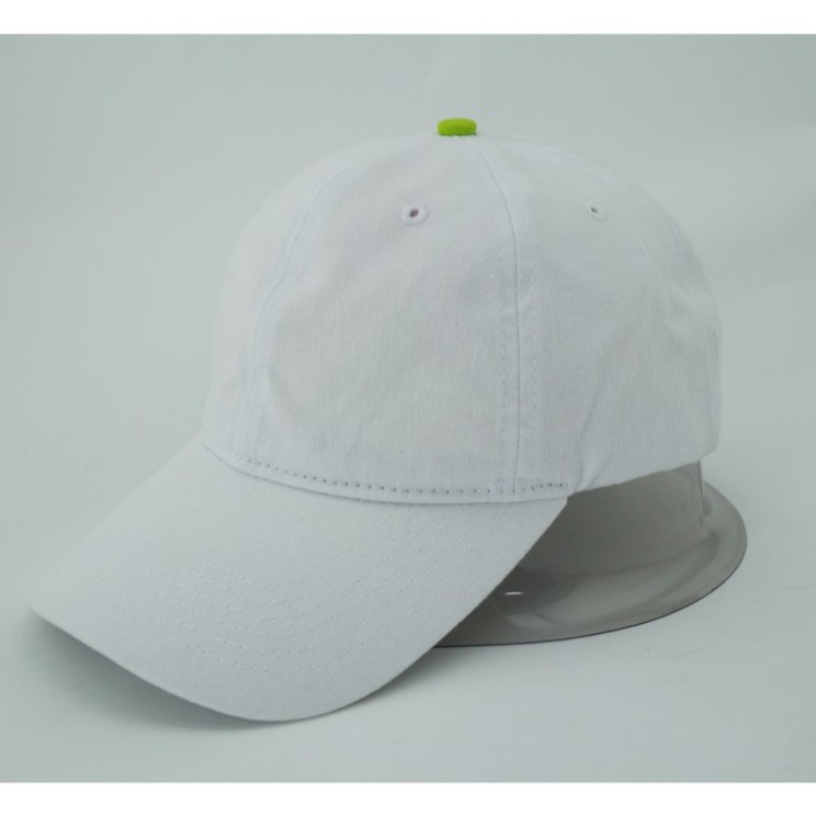 虎斑喵帽舖~美國 PACIFIC 白色軟式棒球帽老帽 頂紐撞色 金屬扣環 純棉高質感~帽圍 58 cm ~限量