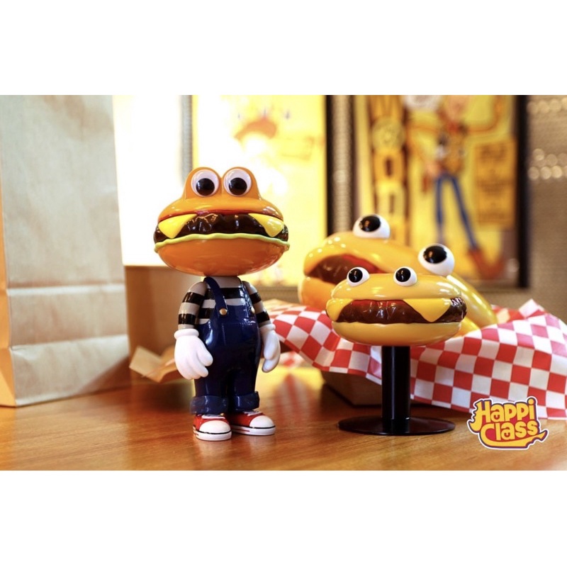 [逼機臉玩具］現貨 Happi class 初代 香港 漢堡君 設計師公仔 玩具 burger 稀有 絕版 一代