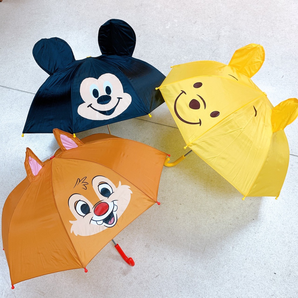 （現貨）卡通人物造型 雨傘 小熊維尼 奇奇蒂蒂 兒童雨傘 雨具 【rbsister】日本連線