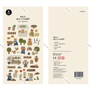 {現貨}suatelier韓國sonia貼紙-1137 休閒農場ggumi farm 手帳DIY裝飾貼紙 慵懶雛菊