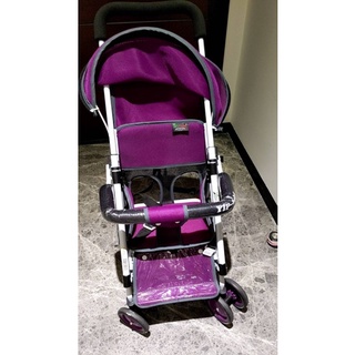 （近全新)Yip baby第二代可躺式機車椅推車 紫色