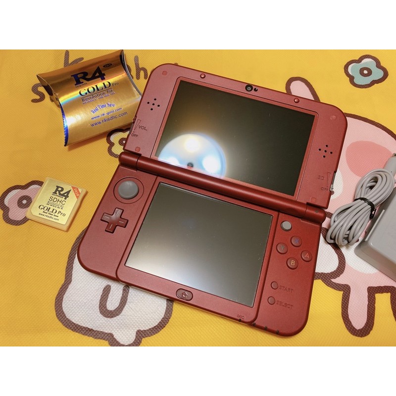 New 3ds Ll 日規機n3ds Ll 鏡面金屬紅附32g燒錄卡外觀超美現貨限時特價 蝦皮購物