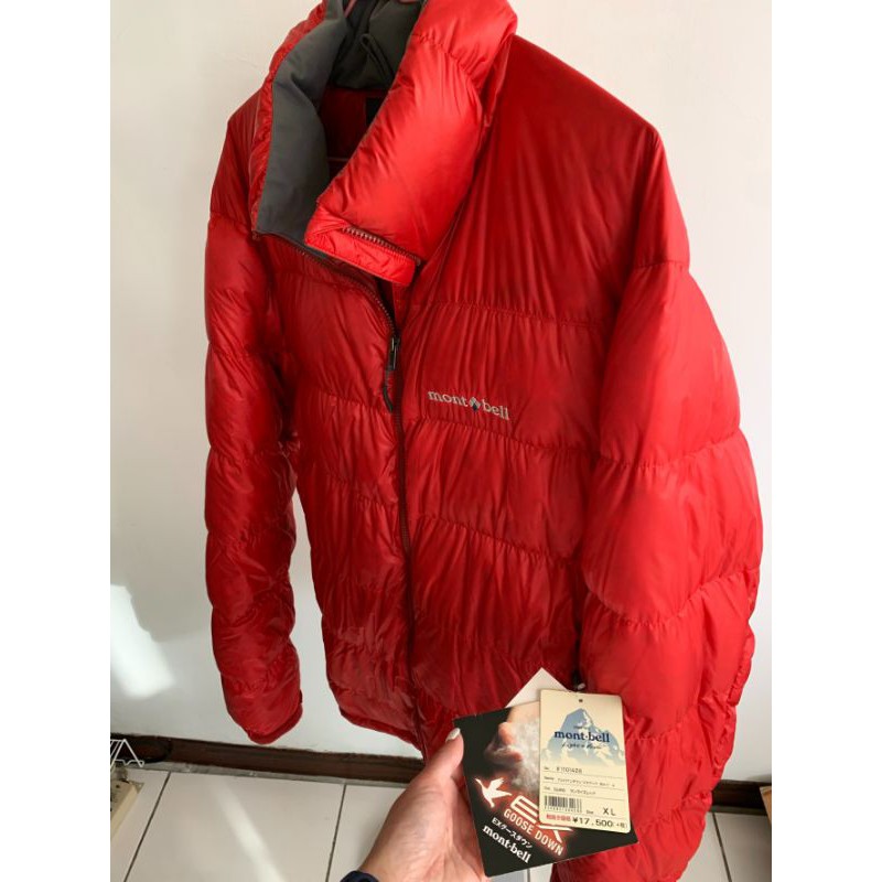 （特價）Mont.bell Montbell Alpine Down Jacket 紅色羽絨外套 男款  size:XL