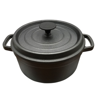 24cm加厚鑄鐵炖鍋生鐵湯鍋無塗層不粘鍋多用鍋廠家直銷