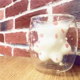 櫻花貓爪杯 透明白 非星巴克款 療癒小物 聖誕 禮物
