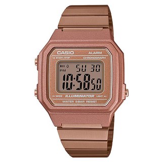 【CASIO】復古文青大顯身手電子錶 中性錶 -玫瑰金(B-650WC-5A)正版宏崑公司貨