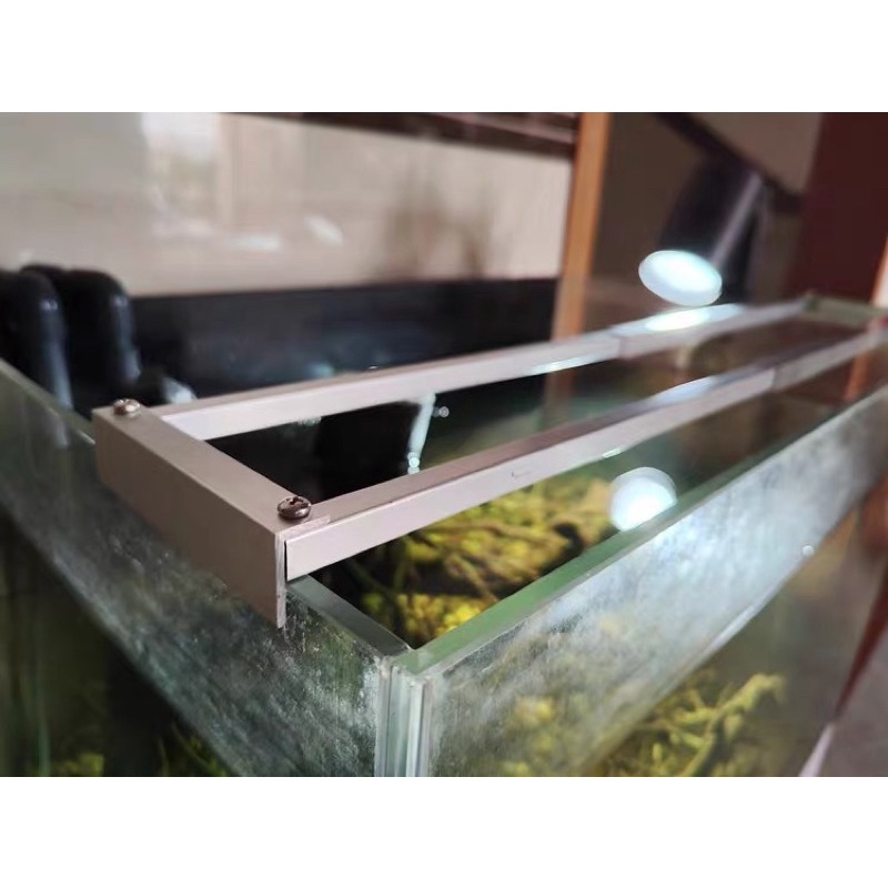 鋁合金托架 合金支架適用1呎～3.5呎魚缸上部過濾支架可調節長度 魚缸上濾支架不生鏽滴流盒底座